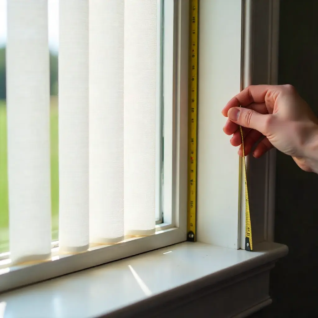 Vertical blinds installation example